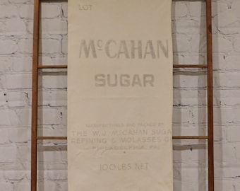 Vintage Cotton Sugar Sack,McCahan Sugar, Philadelphia, Vintage Dry Goods Sack, S317