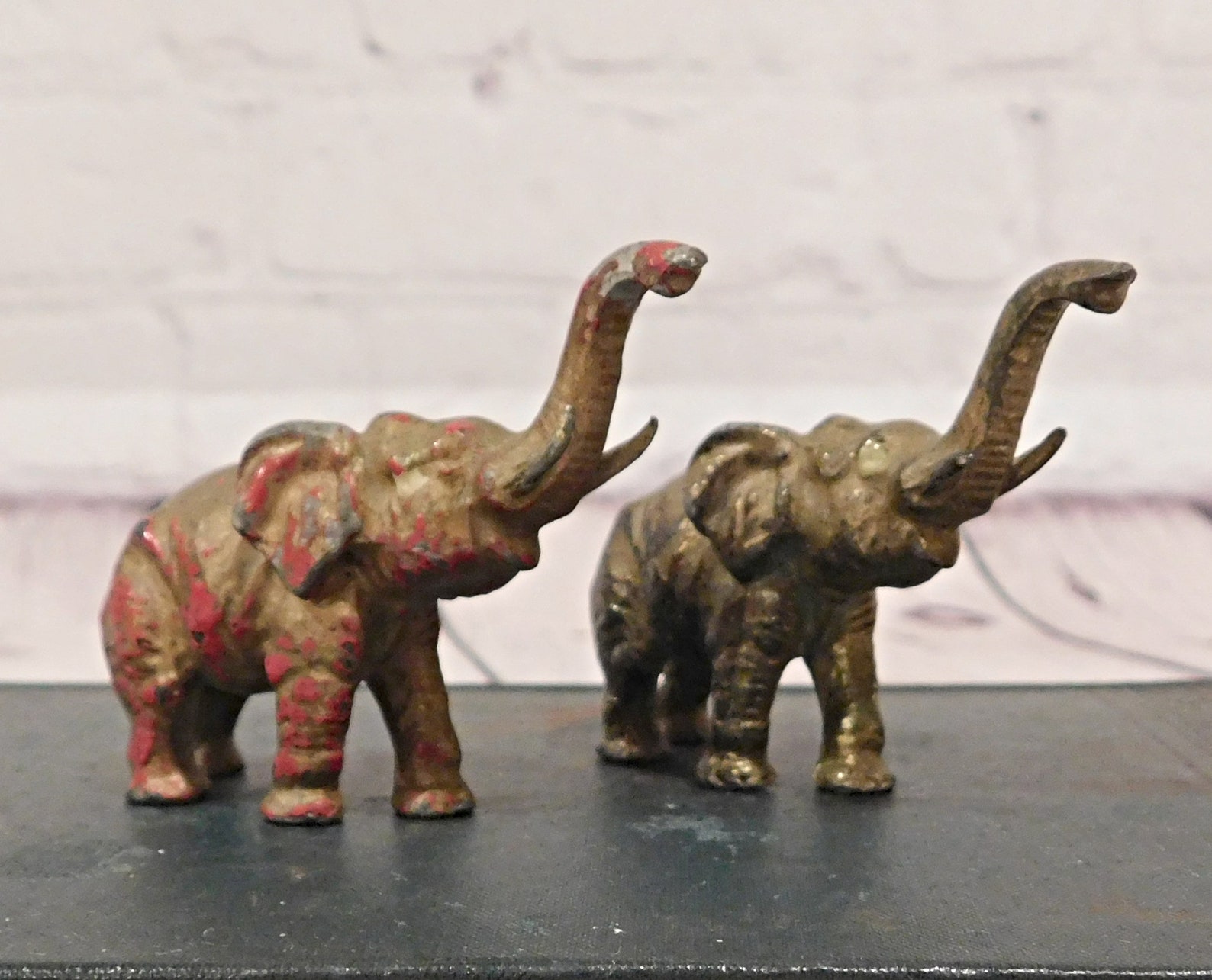 Miniature Brass Elephants Etsy