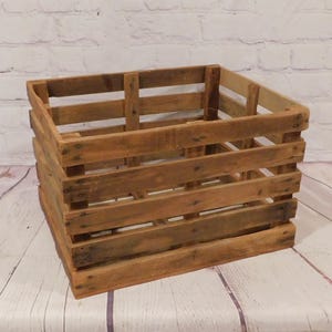Vintage Wood Fruit or Produce Crate, 18 3/8&quot;W x 14 3/4&quot;D x 12&quot;H, WC103
