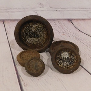 Crane, Wolverhampton, British Cast Iron Scale Weights, Antique Balance Scale Weights, SC28