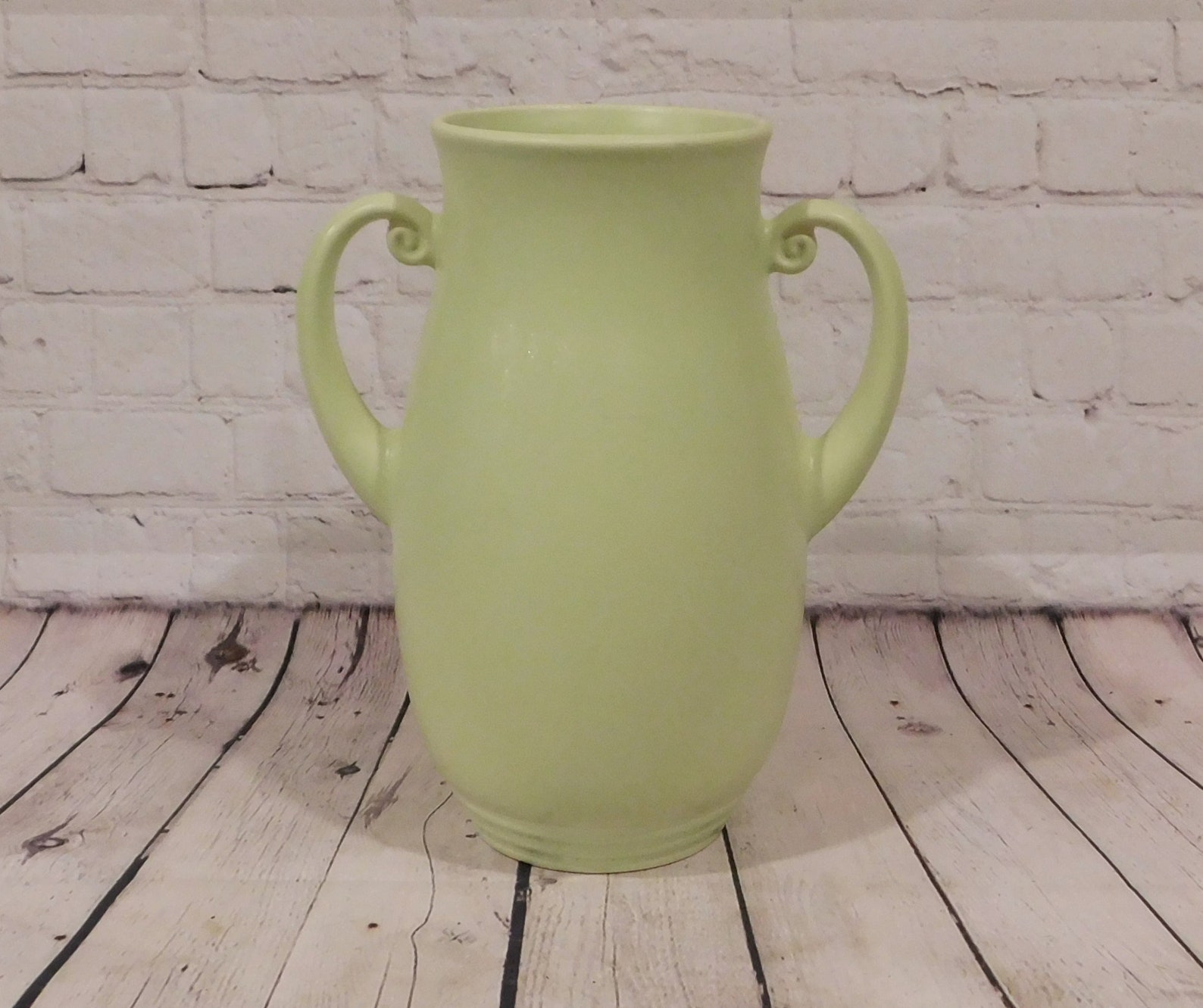 Pfaltzgraff Art Pottery Vase Matte Light Green Vase 10 Etsy