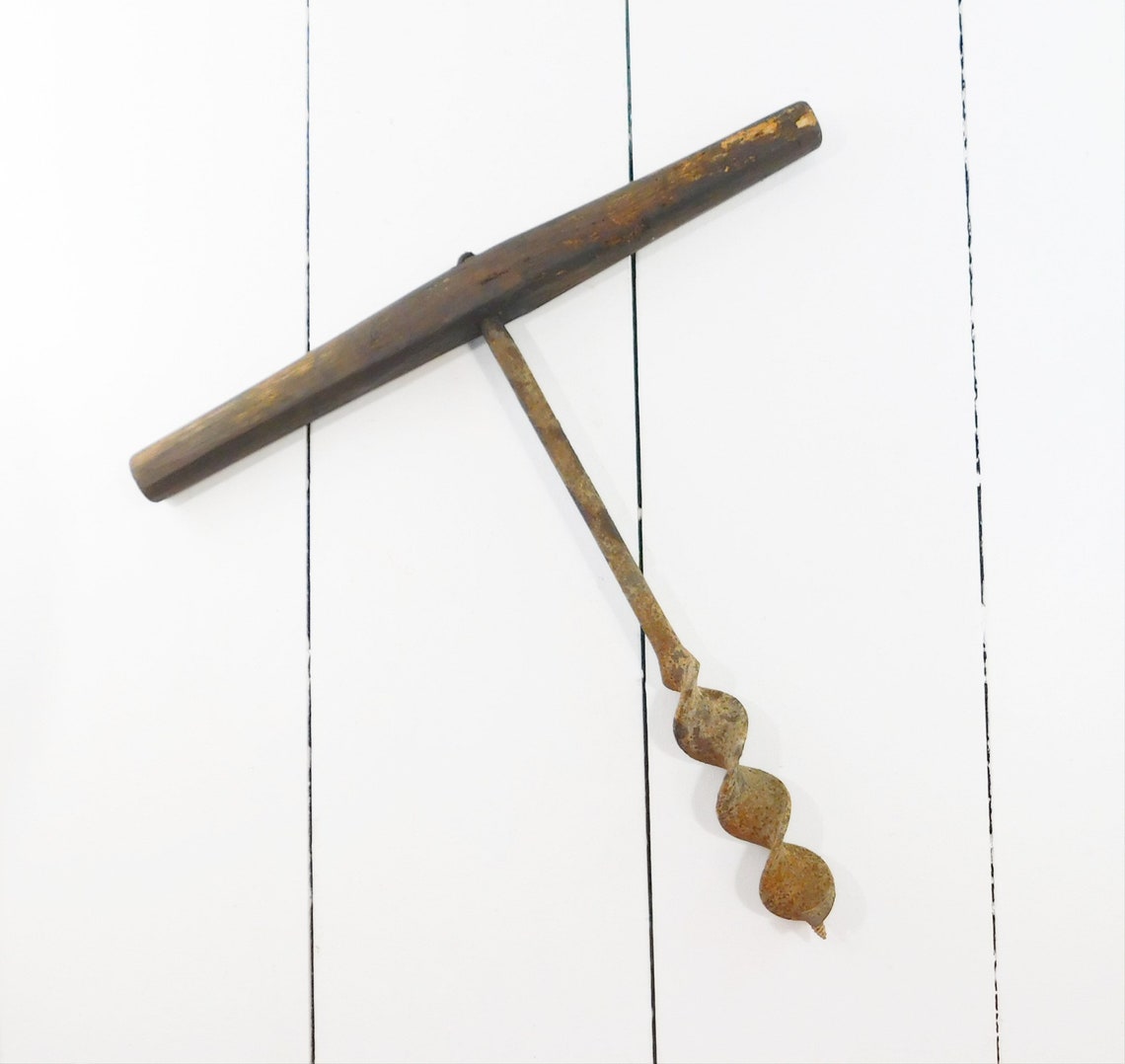 Antique Auger Drill Gimlet Post and Beam Drill Antique Etsy