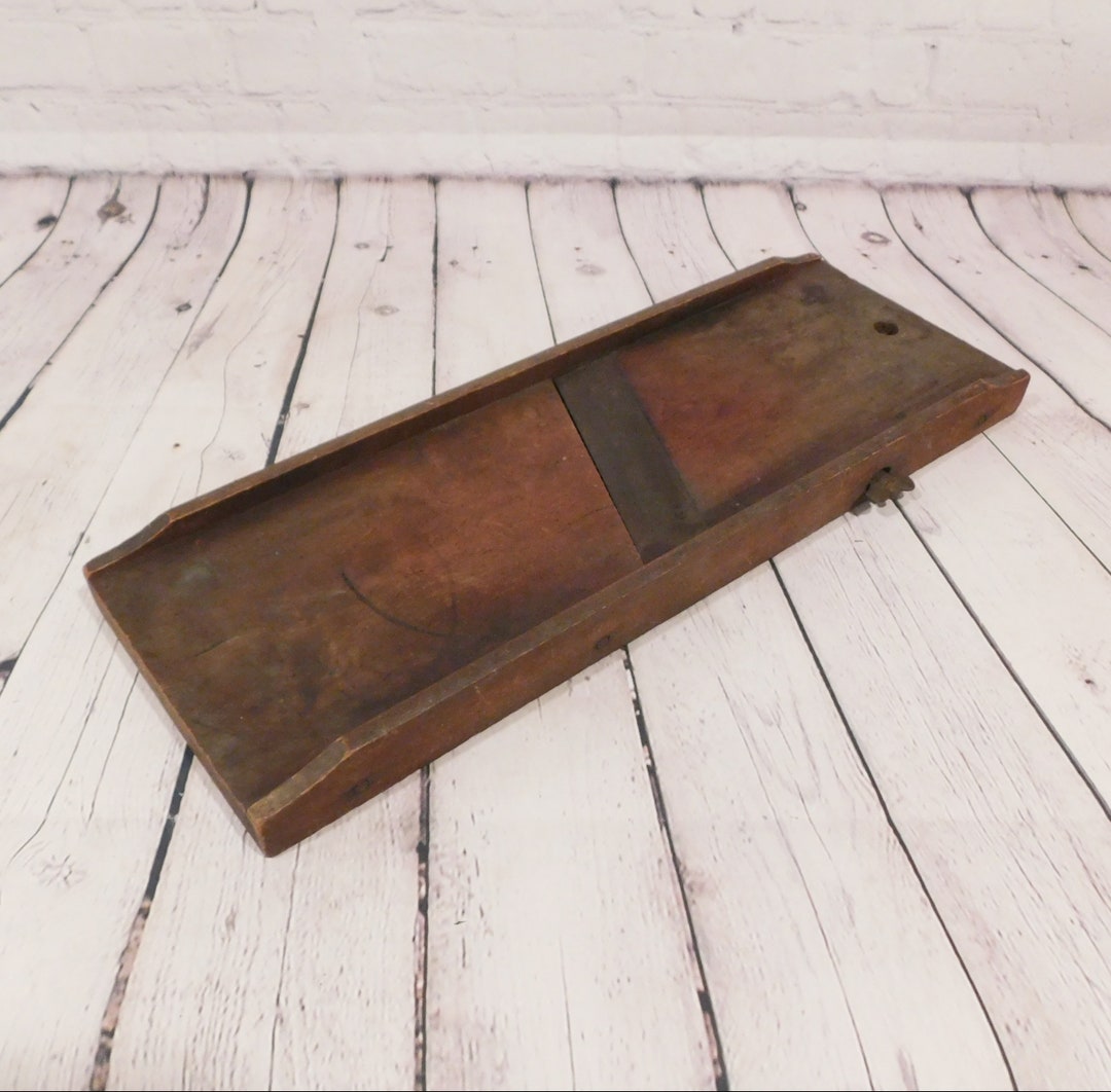 Vintage Wooden Cabbage Cutter, Henry Disston & Sons, Philadelphia, PA, Cabbage Slicer, Kraut