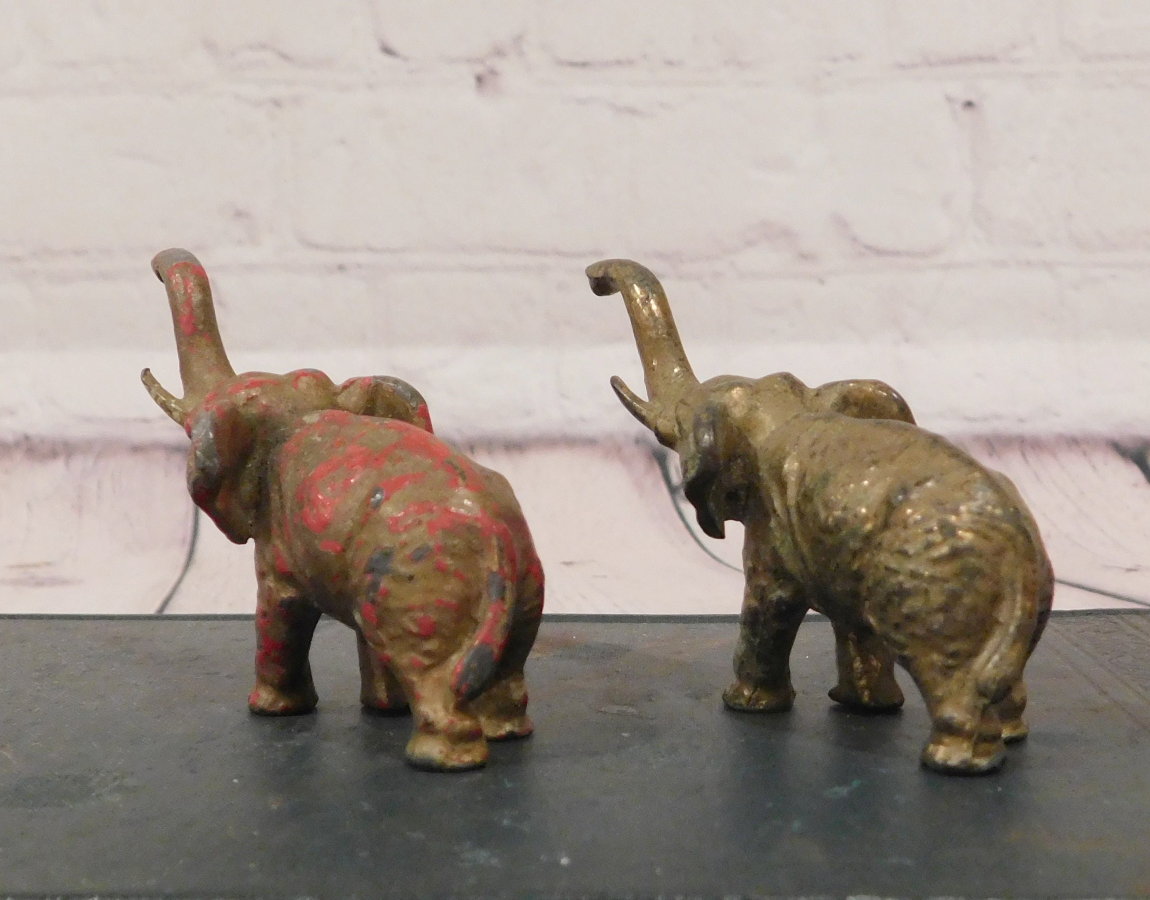 Miniature Brass Elephants Etsy