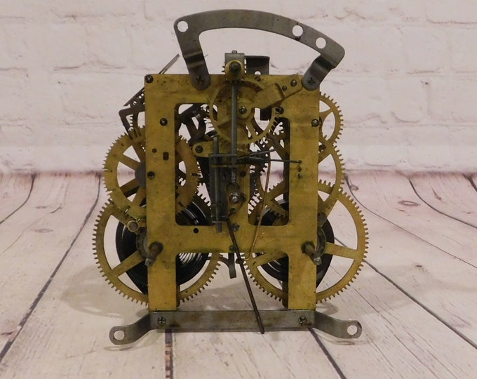 Brass Mantel Clock Movement Ingraham for Parts or Repair Etsy