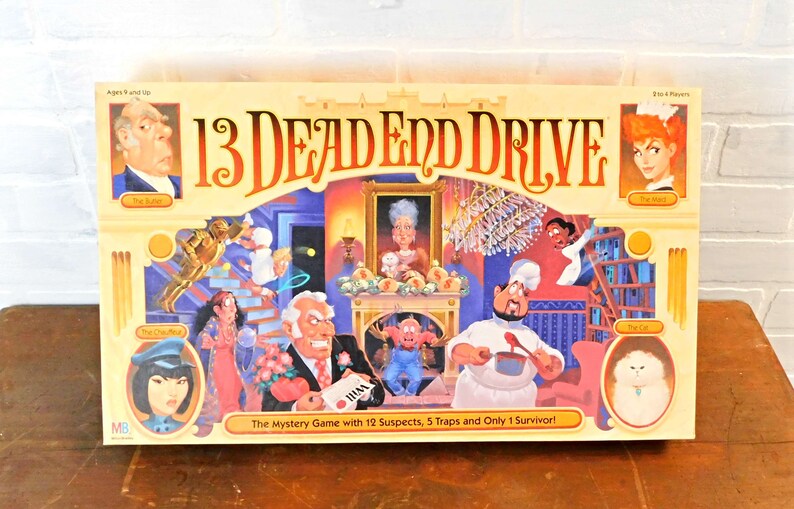 13 Dead End Drive Vintage 1993 Milton Bradley Board Game Etsy