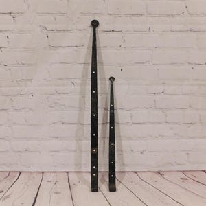 Two Barn Door Strap Hinges, Antique Forged Barn Hardware, Handmade Hinges, Architectural Salvage, Forged Iron Hinges, HW119