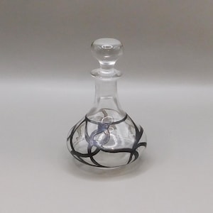 Antique Silver Overlay Perfume Bottle, SB7