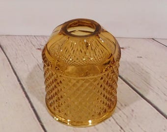 Viking Glass Fairy Lamp Top, Harvest Gold Color, Condition Issues, SB28