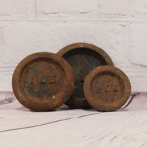 Vintage Cast Iron Weights for Balance Scale, SC40