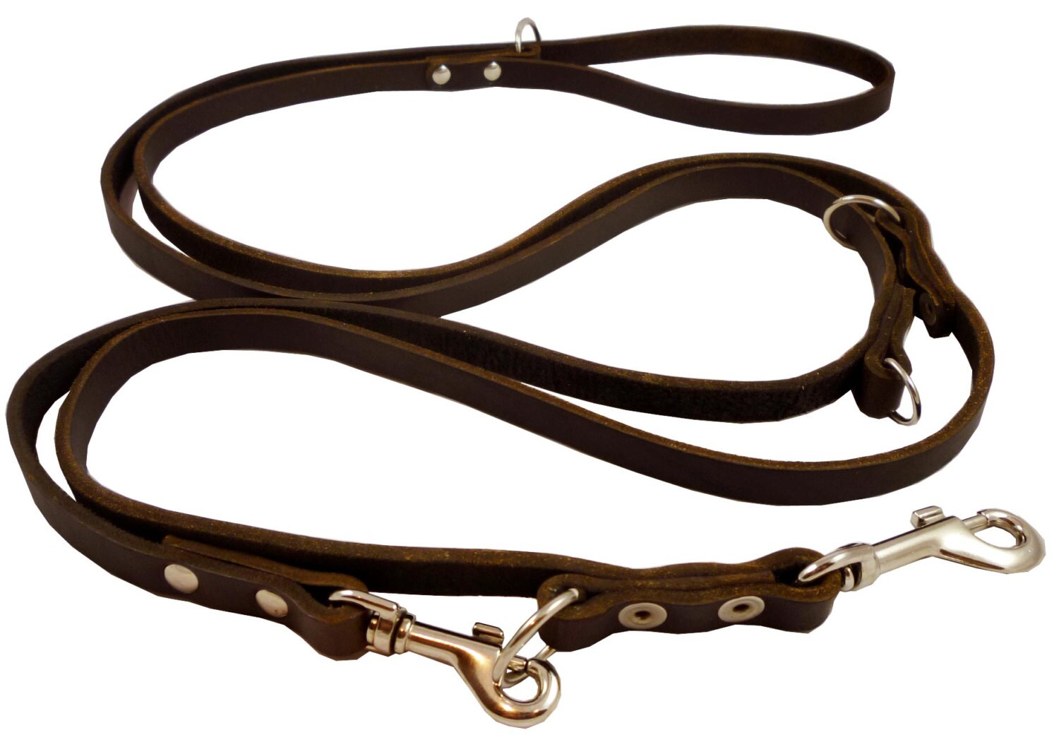Dogs my love 6 way european multifunctional leather dog leash 2025