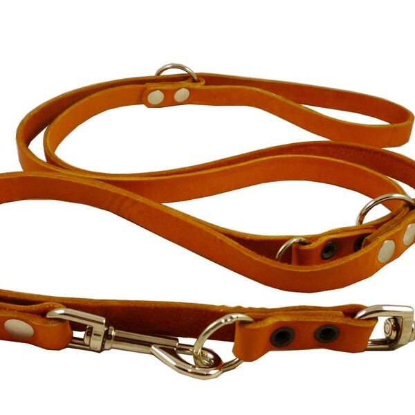 6 Ft Leather Dog Leash Wth Padded Handle Full Gran Brdle Leather - Etsy