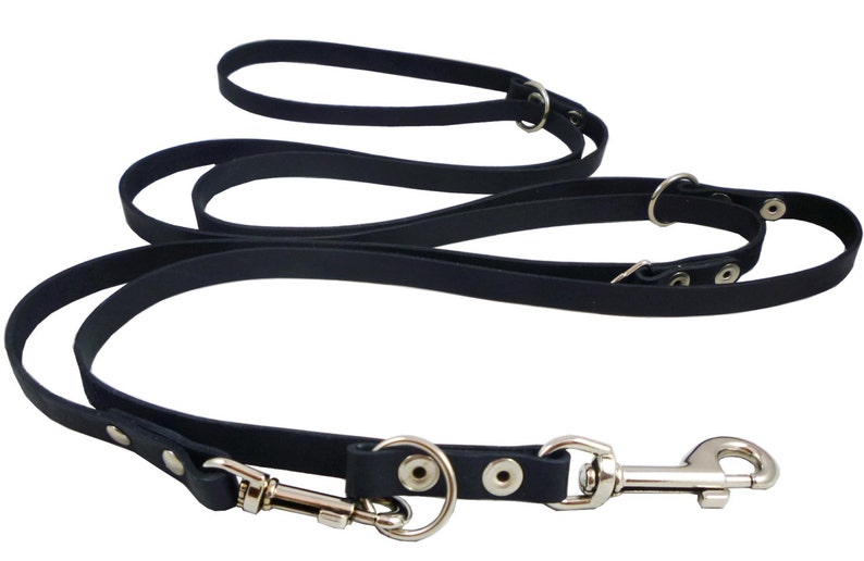 6 Way Euro Multifunctional Thick Leather Dog Leash Adjustable Etsy