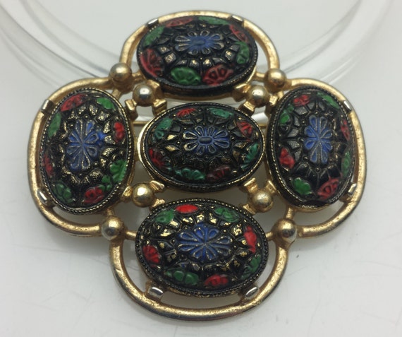 Sarah Coventry Light Of The East Brooch 1960's Bo… - image 1