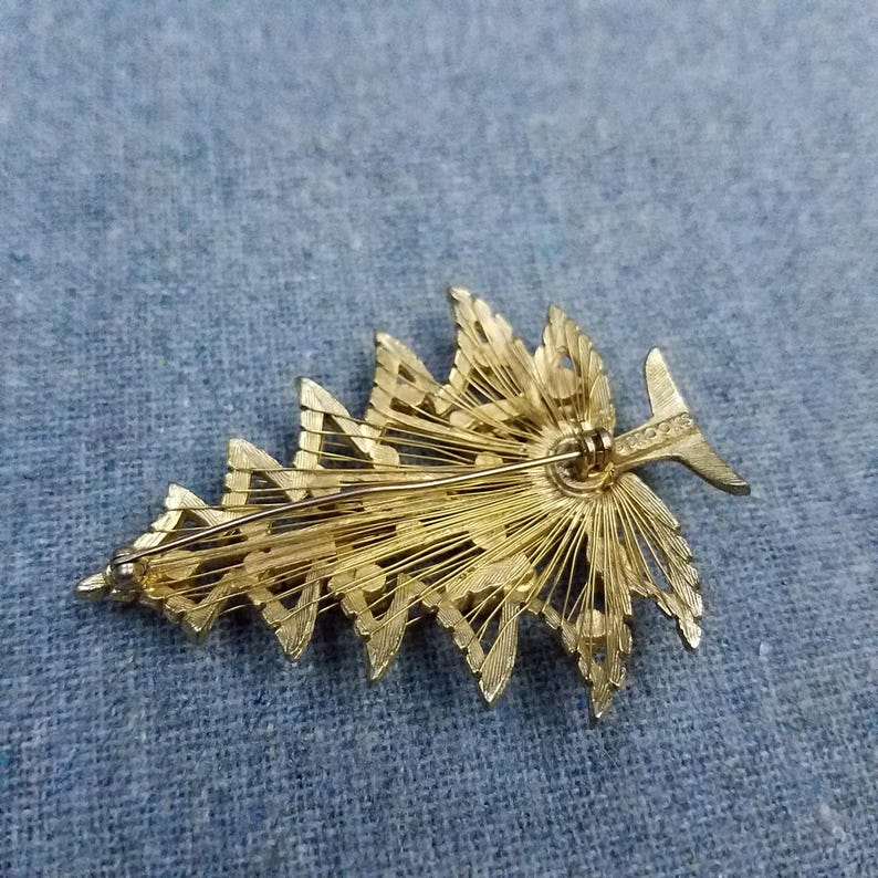 Brooks Harp Christmas Tree Multi Color Rhinestone Brooch Pin Etsy