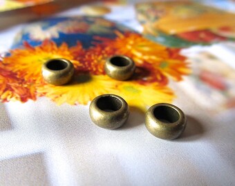 Brass O Ring, Bronze Donut, Pewter Rondell Spacer, Short Brass Pewter Hollow Tube, Thick Bronze Washer