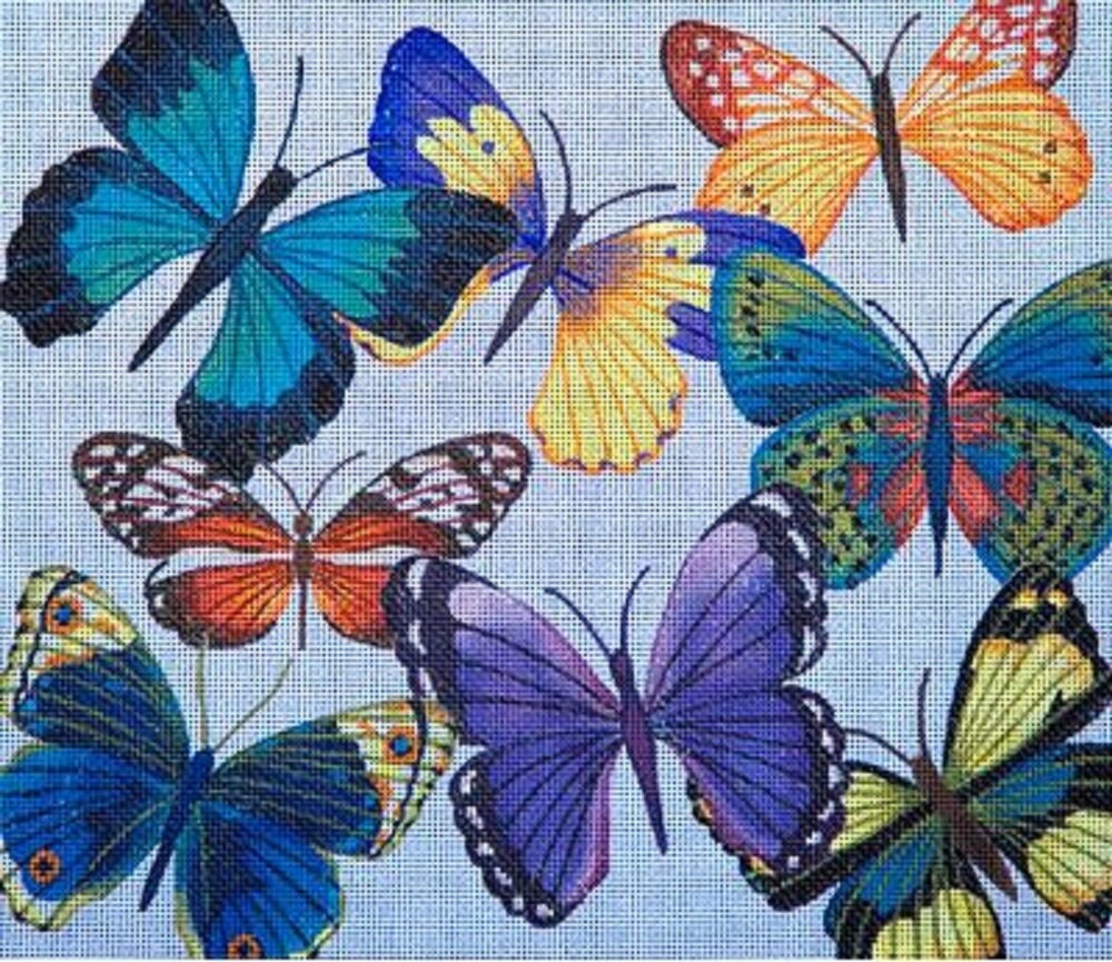 Needlepoint Handpainted JP Needlepoint Butterfly Heaven 14x12 Etsy