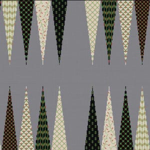 Needlepoint Handpainted Susan Roberts Backgammon Board Patterned Points