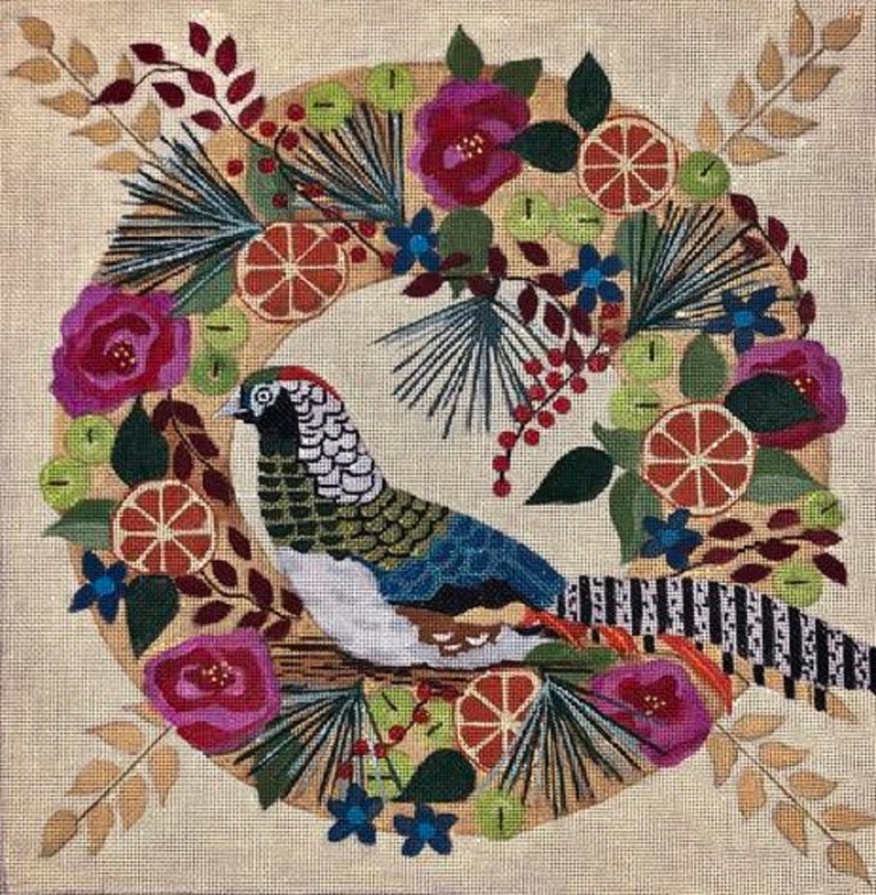 Needlepoint Handpainted Melissa Prince Lady Amherst Pheasant | Etsy