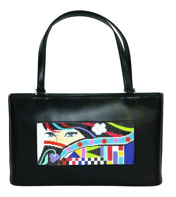 Lee Leather Purse Classic Handbag for Needlepoint - Canvas  display picture 1