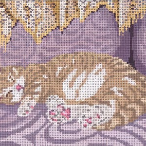 Needlepoint Handpainted Needle Crossings Gigi
