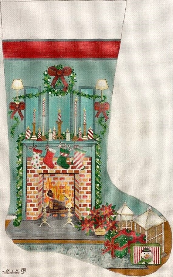 Alice Peterson Full Size Needlepoint Christmas Stocking Kits in a