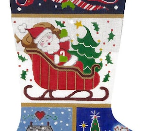 Parche de Navidad Lee Noel, bordado a mano, 23"