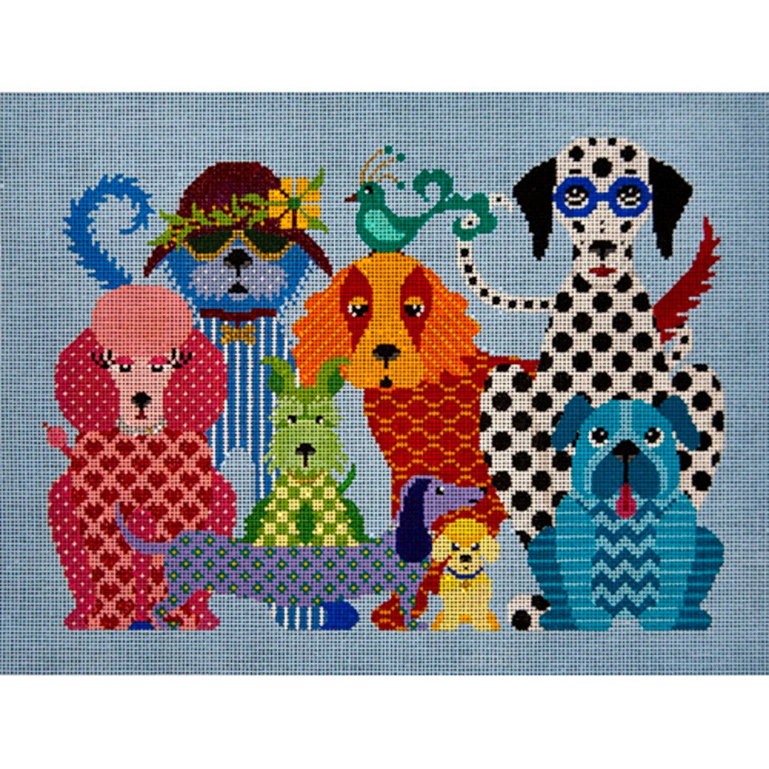 Needlepoint Handpainted JP Needlepoint Dog Gone Good 14x11 Etsy