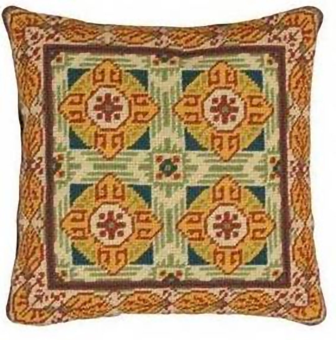 Sajou Needlepoint Basketweave Tapestry Kit Cement Tile Sauzet Model Etsy