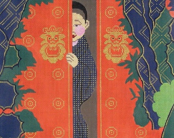 Needlepoint Handpainted Amanda Lawford Tibetan Prince 13x14