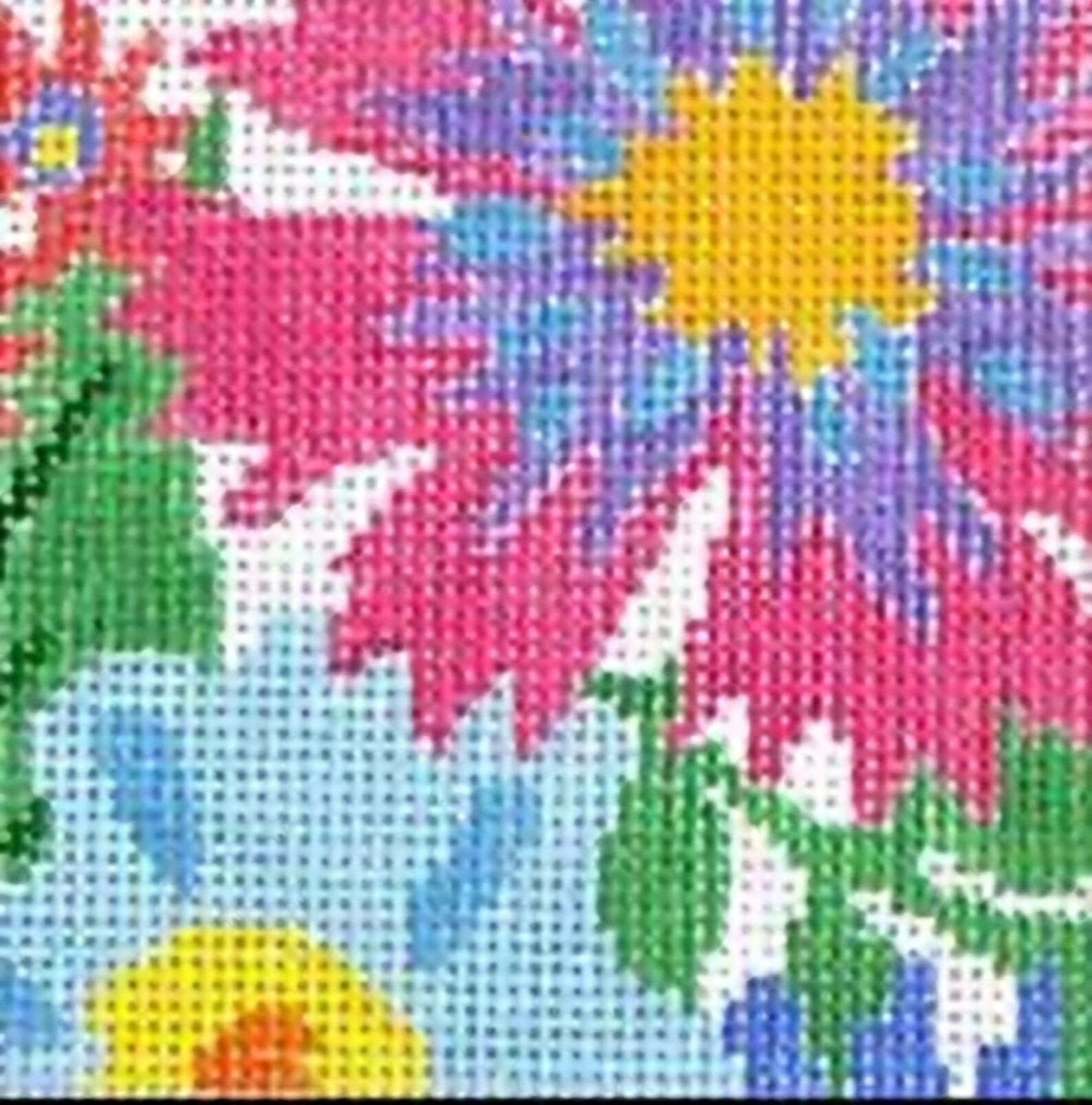 Needlepoint Handpainted Jean Smith Fantasy Garden Coaster 4 Etsy Hong