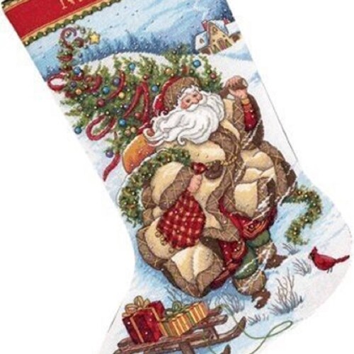 Believe Christmas Stocking Counted Cross Stitch Pattern Santa Etsy