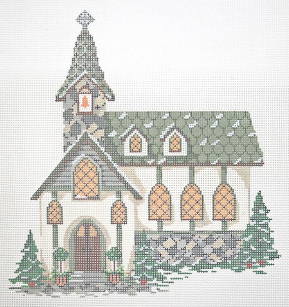 Download Free Needlepoint Handpainted Kelly Clark Christmas Village Old Etsy SVG DXF Cut File