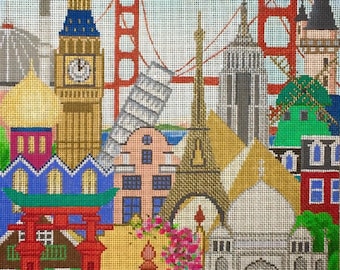 Needlepoint Handpainted Amanda Lawford World Peace