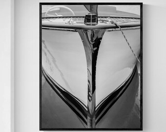Vintage Wood Boat Photography, Nautical Lake House Decor Wall Art | Print, Canvas or Metal