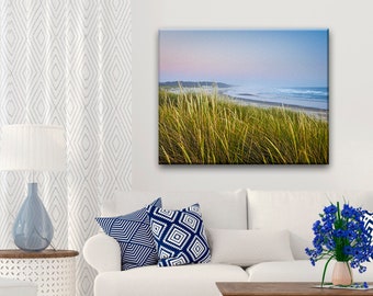 Beach Sunset Print, Beach House Decor, Oregon Coast Travel Photography, Coastal Wall Art in Print, Canvas or Metal