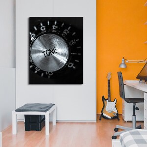 Electric Guitar Art Rock and Roll Print, Music Studio Decor on Print, Canvas or Metal