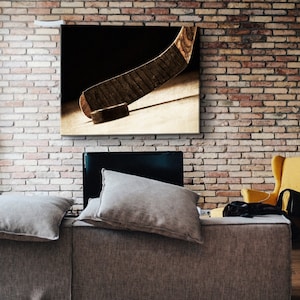 Hockey Decor, Hockey Stick & Puck Art, Sports Photography, Sports room decor, Boys room wall art on Print, Canvas or Metal