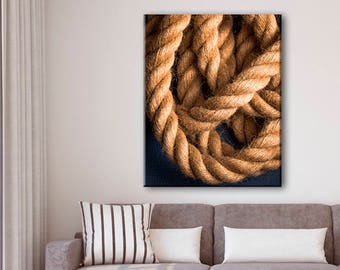 Coastal decor, Nautical decor, Boat wall art, Beach decor, Lake house decor, Sailing home decor, Nautical Rope Art No 1