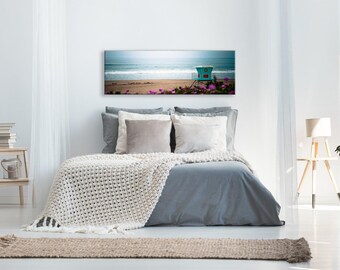 California Beach Lifeguard Tower Wall Art, Coastal Canvas Art, Large Artwork, Beach Decor, Fine Art Photography Panorama