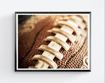 Football Decor for Teen Room, Vintage Football Print, Sports Art for Boys Bedroom | Print, Canvas or Metal