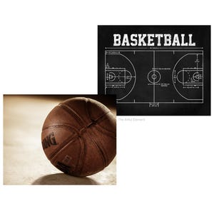 Basketball Wall Art Print Set, Set of Prints, Basketball Decor for Boys or Girls Room, Sports Artwork