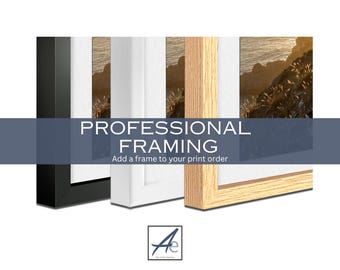 Add a frame to your order, Professional Framing ADD ON, Contemporary Wood Frame with your print purchase