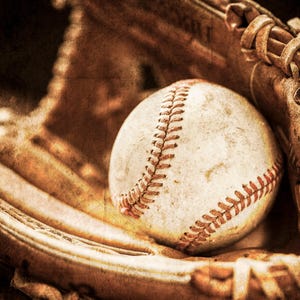 Baseball Art, Baseball Picture, Sports Wall Art, Vintage Baseball Boys Room Decor in Print, Canvas and Metal