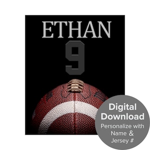 Personalisierte Fußball DRUCKBARE Kunst, Fußball Geschenk mit Name, Digital Download Print zu Hause Sport Dekor Jungen und Mädchen Zimmer