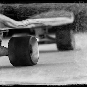 Skateboard Art, Black and White Photography, Skater Art, Skateboarding, Grunge, Teen Boy Wall Art, Kids Room Decor