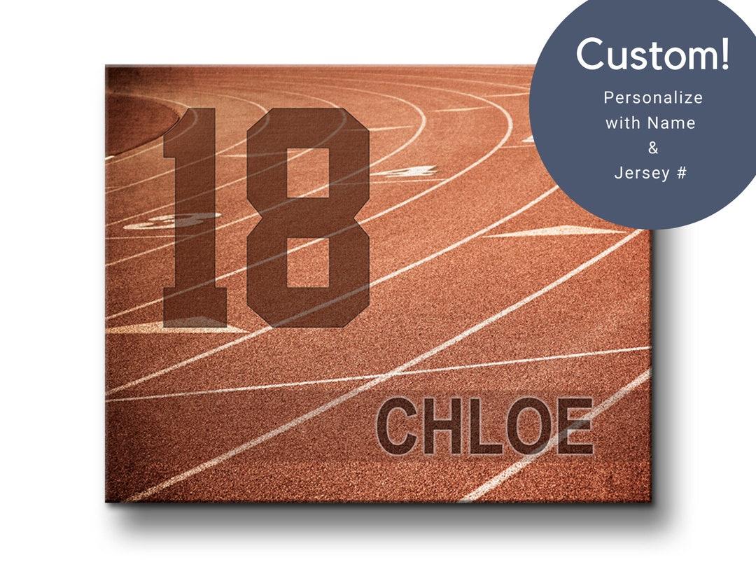 Personalized Track and Field Gift on Print Canvas or Metal Etsy
