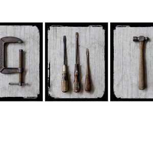Vintage Tool Wall Art Garage Decor Gift for Dad Workshop - Etsy