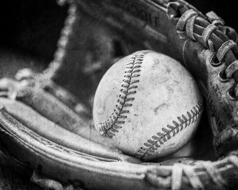 Baseball Art, Baseball Picture, Sports Wall Art, Vintage Baseball Boys Room Decor in Print, Canvas and Metal 画像 2