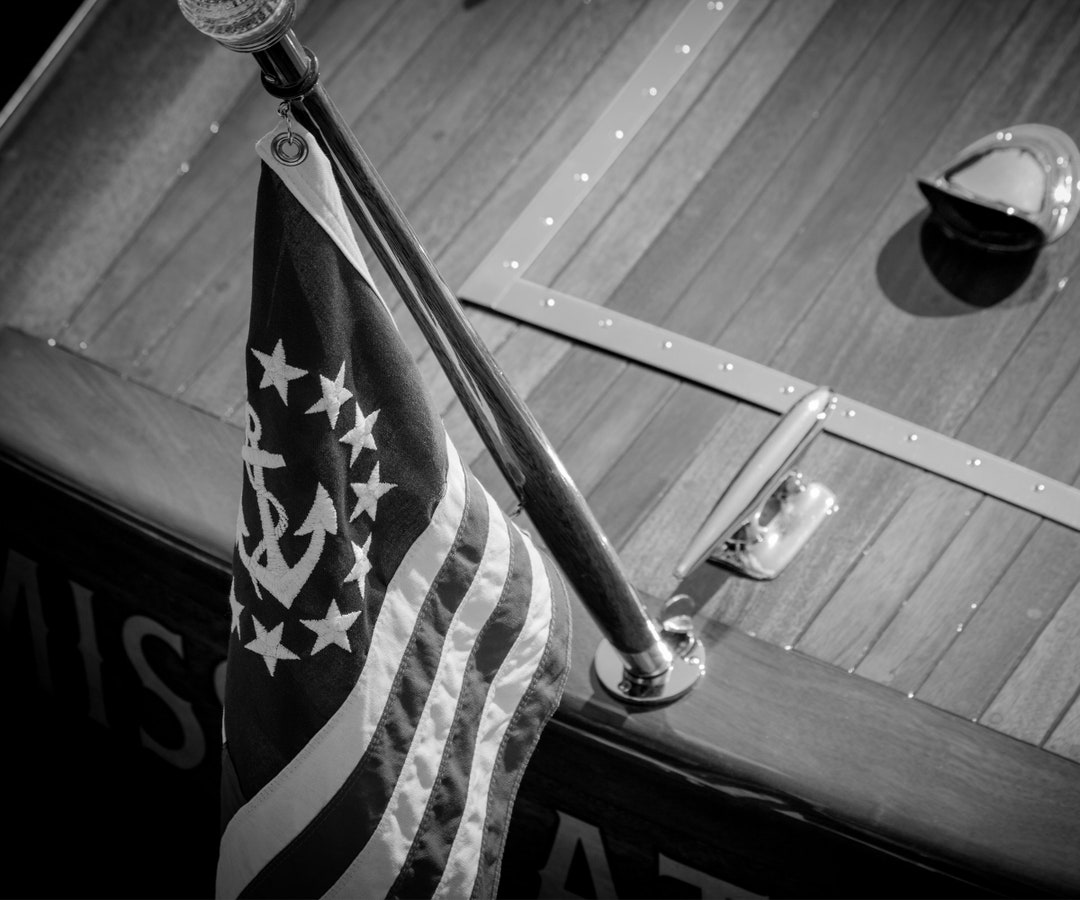 20x24 Print Black and White Nautical Decor Classic Boat Art Etsy